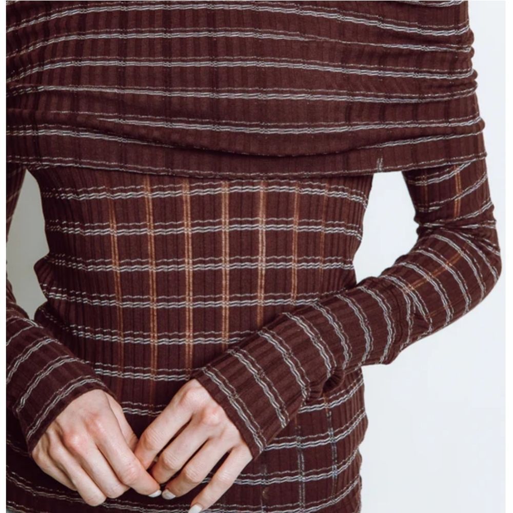 NWT FREE PEOPLE Snowbunny Rib Top in Grapevine L Large - Picture 7 of 12
